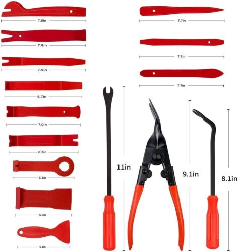 200 Pcs Car Trim Removal Tool Kit Set Hand Tools Pry Bar Panel Door Interior