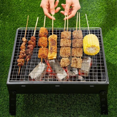 Portable Outdoor Barbeque Charcoal BBQ Grill Set Oven Foldable Carbon Grill CA