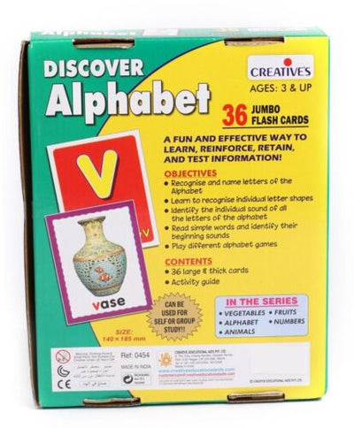 Creative&apos;s Discover Alphabet Flash Cards Education Game&amp;Puzzle Kids Xmas Gift CA