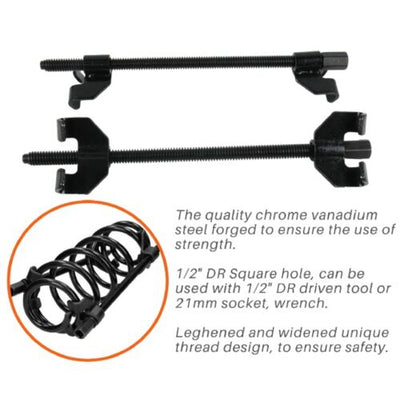 15inch 2pcs Coil Spring Compressor For Struts Shock Absorber Car Garage Tool