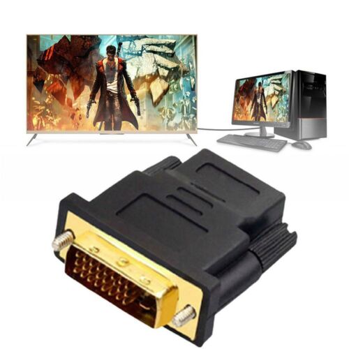 DVI-D 24+1 Male to HDMI Female Adapter Converter Gold Plated Connector For TV PC