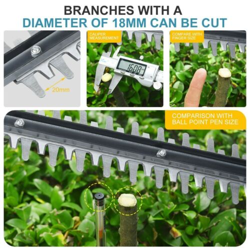 22inh New Handy Cordless Hedge Trimmer dual blade for twigs cutting trimming