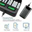 8 Slots Smart Battery Charger LCD Display For AA/AAA/C/D Rechargeable Batteries
