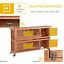 Outdoor Rabbit Hutch with Wheels, Quick on-the-Go Feeding, Wooden Rabbit Cage 196393256855