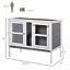 Wooden Bunny Hutch 2-Levels w/ Roof Mesh Window for Outdoors &amp; Small Animals 842525170864
