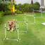 New Canine Agility Set Dog Jumping Training Obstacles Course Free Standing White 712190175450