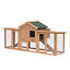 80&quot; Wooden Chicken Coop Backyard Hen Cage House Poultry w/ Nesting Box Run