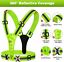 LED Reflective Running Biking Vest, High Visibility Warning Lights Safety Gear