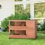 Outdoor Rabbit Hutch with Wheels, Quick on-the-Go Feeding, Wooden Rabbit Cage 196393256855