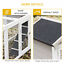 102&quot; 2-in-1 Wooden Rabbit Hutch, Double Main House Pet Playpen w/Tray Ramp Grey 196393159293
