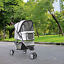 3 Wheels Pet Stroller Folding Dog Carrying Cart w/ Brake Canopy Travel