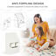 Kids Storage Bookcase Stand w/ Display Shelves &amp; Drawer for Toys &amp; Books, White