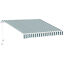 8&apos;x7&apos; Manual Retractable Patio Awning Shelter UV Protection