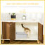 Cat Litter Box Enclosure Hidden Cat Furniture w/ Adjustable Shelf Magnetic Door 196393066720