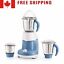 750W Mixer Grinder  110V, 3 Jars Stainless Steel Bowl 3 Speed Setting w/ Incher