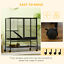 Small Animal Cage for Ferret Chinchilla Guinea Pig W/ Wheels Tray Ramp