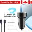 15V Dual 3.0 USB Car Charger 2 Port Adapter LED Cigarette Socket Fast Charging