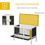 Indoor/Outdoor Wood Rabbit Hutch, Bunny Cage w/Slide-Out Tray, Openable Roof 196393161425
