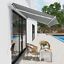 8&apos;x7&apos; Manual Retractable Patio Awning Shelter UV Protection