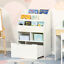 Kids Storage Bookcase Stand w/ Display Shelves &amp; Drawer for Toys &amp; Books, White