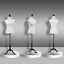 Dress Form Female Mannequin Torso Dressmaker Stand Display White