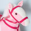 Kid Plush Rocking Horse Ride-on Baby Girl Toy Pony w/ Realistic Sound Pink
