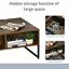 HOMCOM Foldable  Lift Top Coffee Table Convertible Furniture with 2 Storage