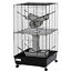 Small Animal Habitat Pet Play House for Ferret w/ Wheels Hammocks Tunnels