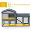 Two Story Small Animal House w/ Slide Out Tray, Ramp, Outdoor Run, Gray 842525131261