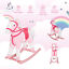 Kid Plush Rocking Horse Ride-on Baby Girl Toy Pony w/ Realistic Sound Pink