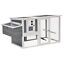 64&quot; Wooden Chicken Coop Hen House with Openable Hollow Sheet Roof Tray