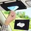 Leather Tissue Box Car Sun Visor Portable PU Storage Bag Holder Buckle for Masks