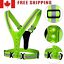 LED Reflective Running Biking Vest, High Visibility Warning Lights Safety Gear