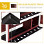 Pawhut 54&quot; 2 Story Large Elevated Wooden Rabbit Hutch Yard Bunny Cage w/ Tray