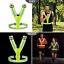 LED Reflective Running Biking Vest, High Visibility Warning Lights Safety Gear