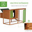 PawHut Deluxe Wood Poultry Chicken Coop Run Backyard Nesting Box Hen House Hutch