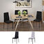 High Back Dining Chairs Upholstered PU Leather Accent Chairs Set of 4