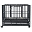 36&quot; Steel Indoor Dog Crate Pet Kennel w/Wheels &amp; Locks, Medium/Small Dogs, Grey 196393159125