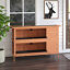 Bunny Hutch with Dividers Asphalt Roof for Small Animals and Outdoors, Orange