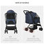 Pet Stroller Foldable Travel Dog Cat Carriage w/ Reversible Handle Brake Basket