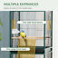 Large Bird Cage with 1.7 ft. Width, Bird Aviary Indoor with Multi-Door Design 196393257432