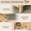 Large Hamster Cages and Habitats, Wooden Small Animal Cage w/ Seesaw, Tray