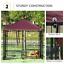 4.6&apos; x4.6&apos; x5&apos; Indoor/Outdoor Metal Dog Kennel House w/ 2 Food Bowls &amp; Lock 196393159187