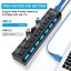 USB 3.0 Hub 7 Port Distributor with Independent Led on/Off Switch For Computer