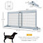 72&quot; Extra Wide Freestanding Pets Gate, No-Mount Adjustable Barrier, Blue-grey 196393066614