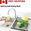 Kitchen Stainless Steel Sink Drain Rack Roll Up Dish Food Drying Drainer Mat