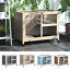 Small Rabbit Hutch Indoor, Split House Design, Bunny Cage, Bunny Hutch on Wheels