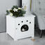Cat Washroom Pet Litter Box Enclosure Kitten House End Table Hideaway Cabinet