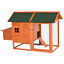Wooden Chicken Enclosure Small Animal Habitat with Asphalt Roof Removable Tray 842525180214
