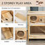 Large Hamster Cages and Habitats, Wooden Small Animal Cage w/ Seesaw, Tray